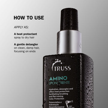 TRUSS Amino Heat Protection Atomizador realza brillo y color del cabello