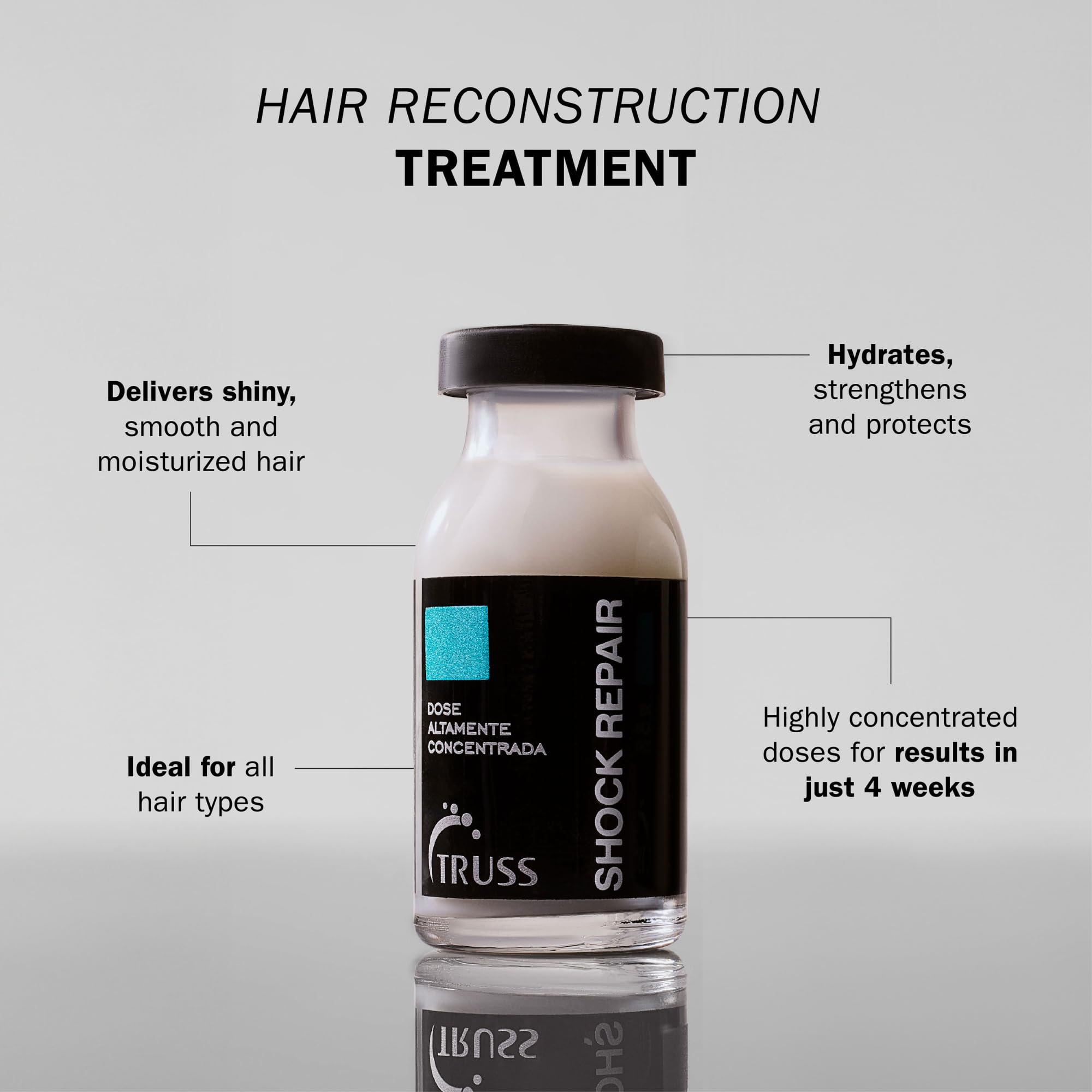 TRUSS Dano-cabello-nutricion-proteinas: ayuda a fortalecer el cabello dañado.