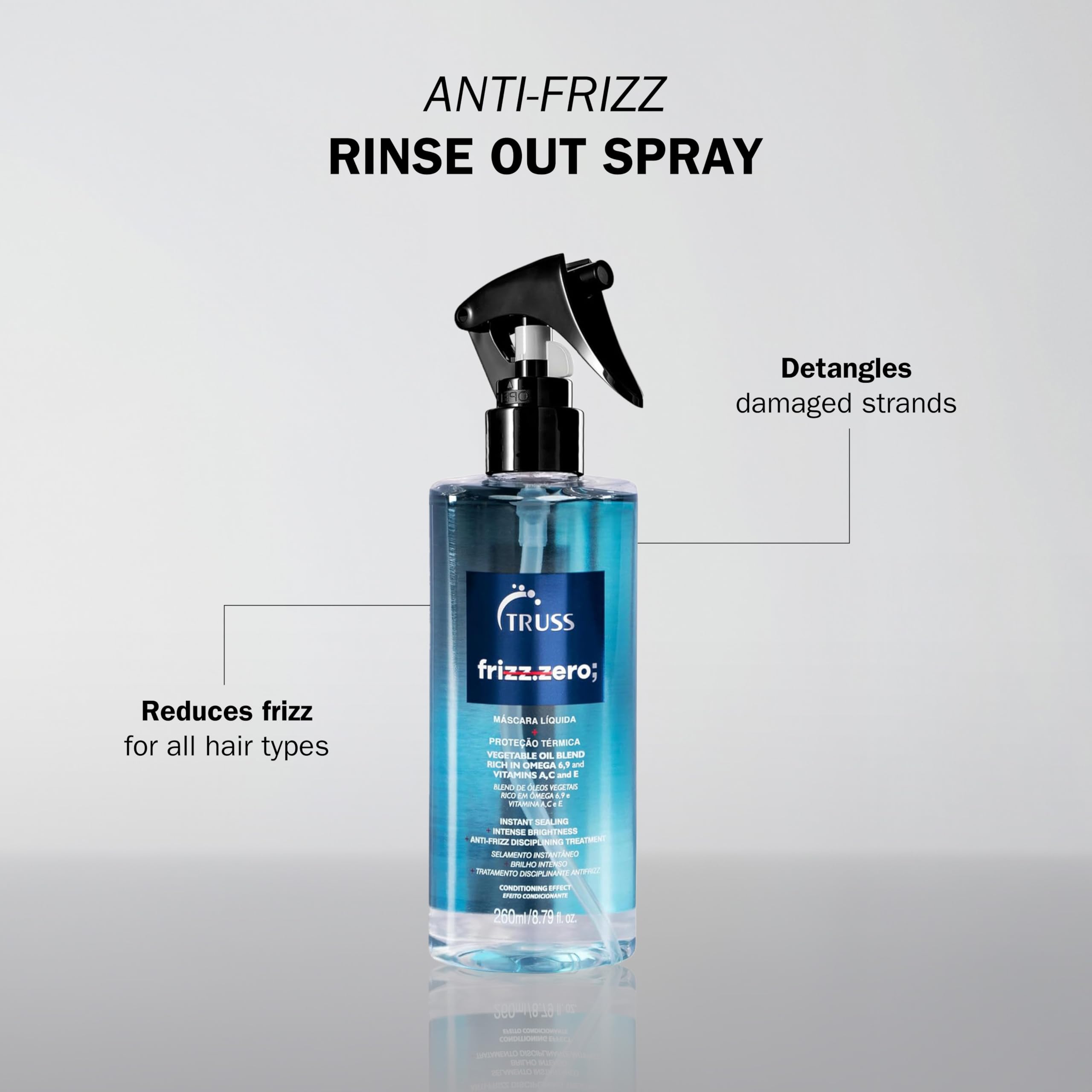 TRUSS Frizz Zero Control de Enredos: facilita el peinado y desenreda sin esfuerzo.