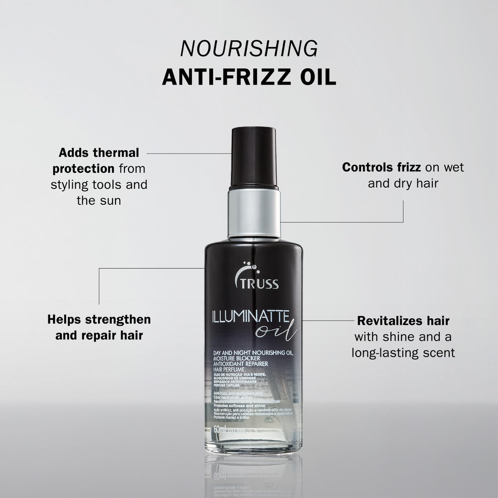 TRUSS Illuminatte Hair Oil: protección térmica para peinado con secador y plancha