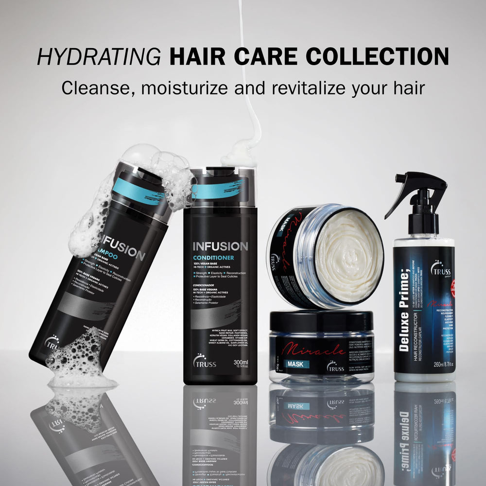Champú Infusión TRUSS, reparación de cabello dañado y protección del color durante el lavado.