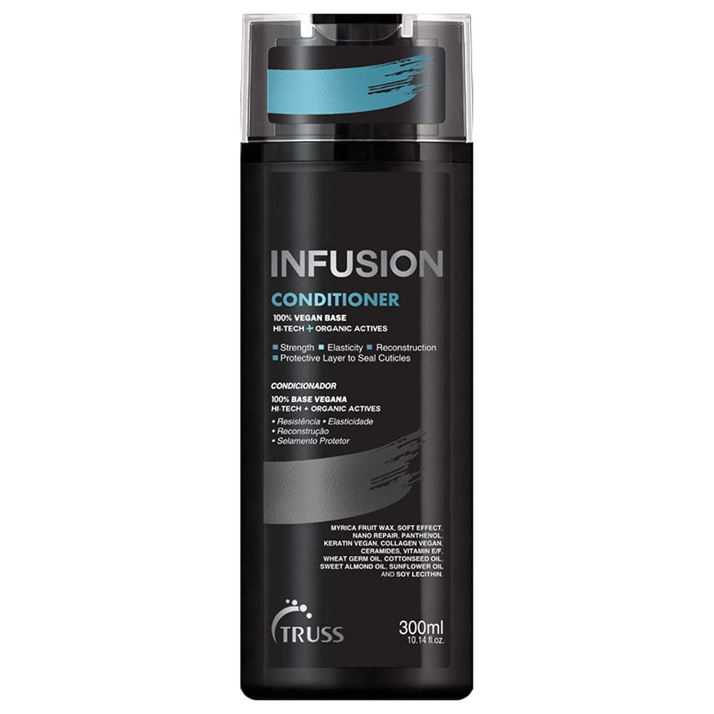 TRUSS Infusion Acondicionador: botella visible para hidratación diaria sin pesadez.