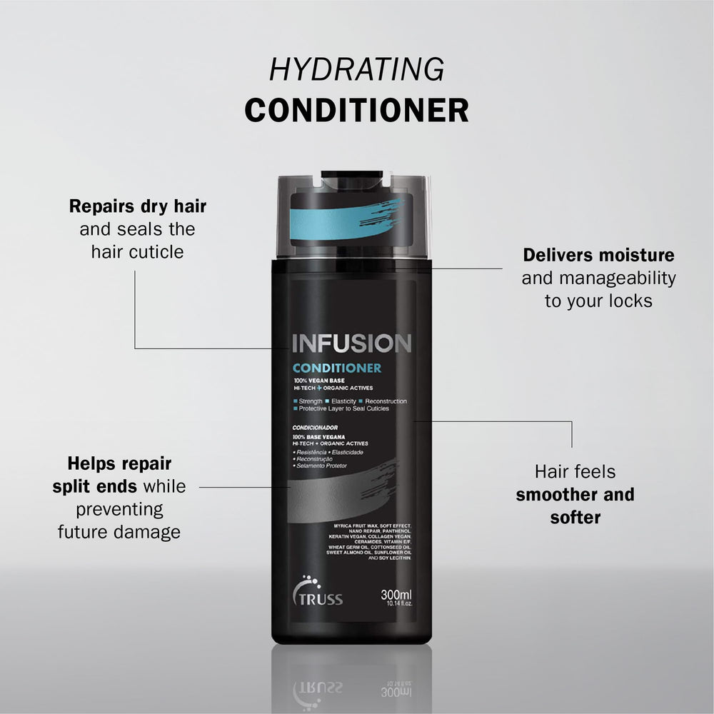 TRUSS Infusion Acondicionador: crema suave que nutre cabellos secos.