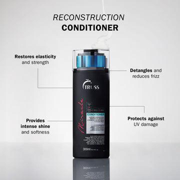 TRUSS Miracle, aplicación en cabello, facilita desenredar y suavizar.