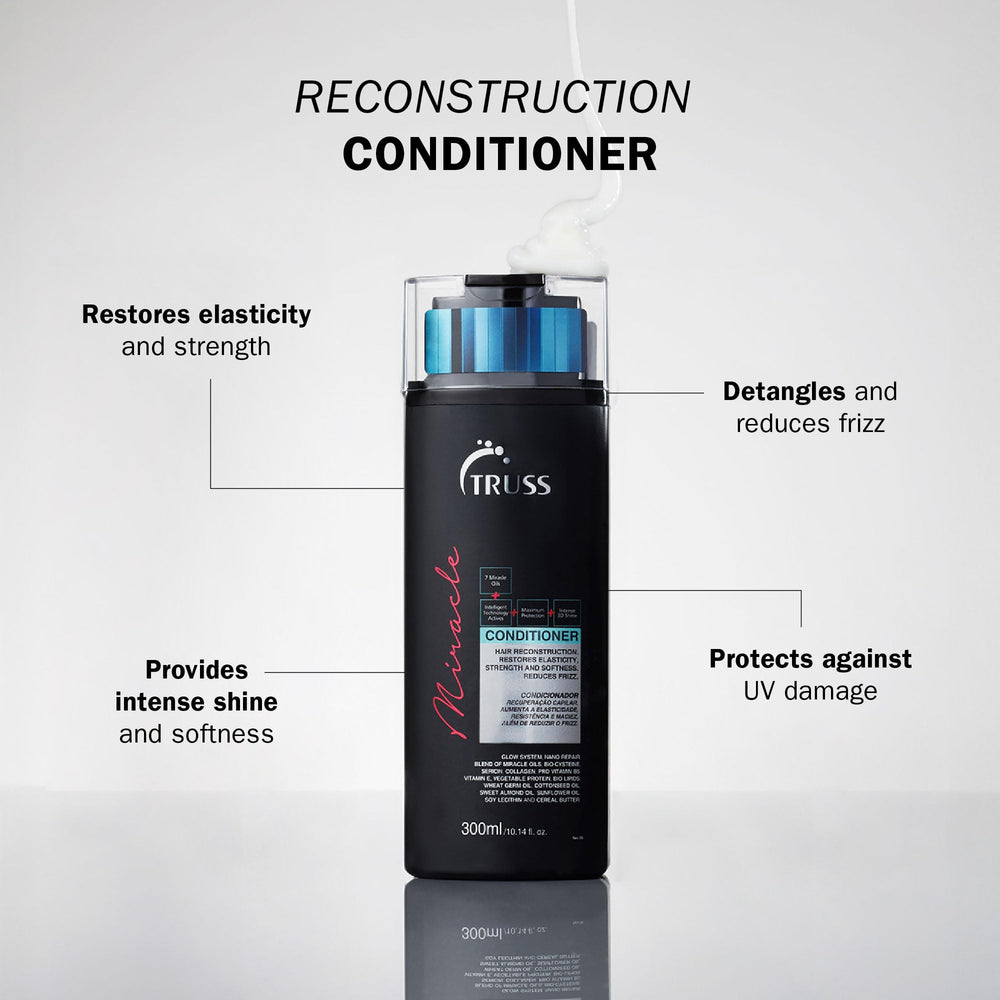 TRUSS Miracle, aplicación en cabello, facilita desenredar y suavizar.