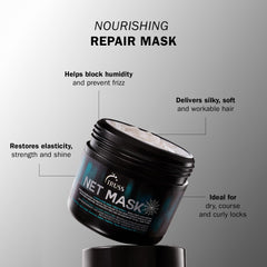 TRUSS mascarilla reparadora con keratina y pantenol para cabello seco.