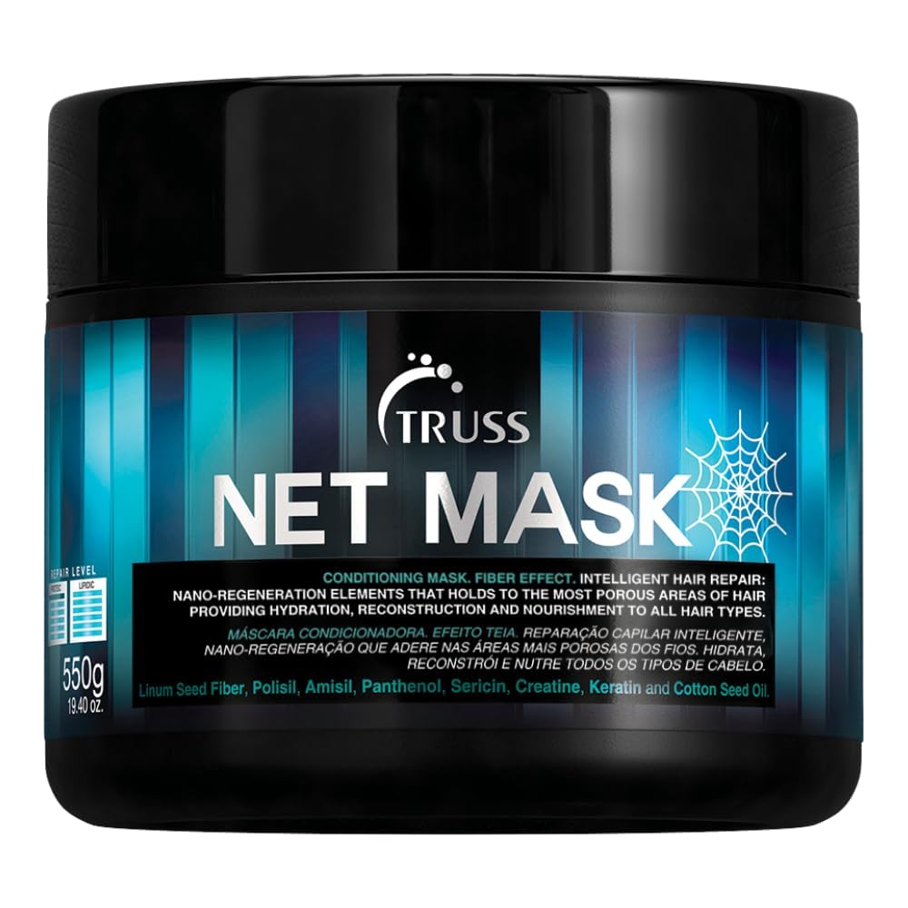 TRUSS mascarilla profunda para cabello dañado, hidrata y redefine rizos.