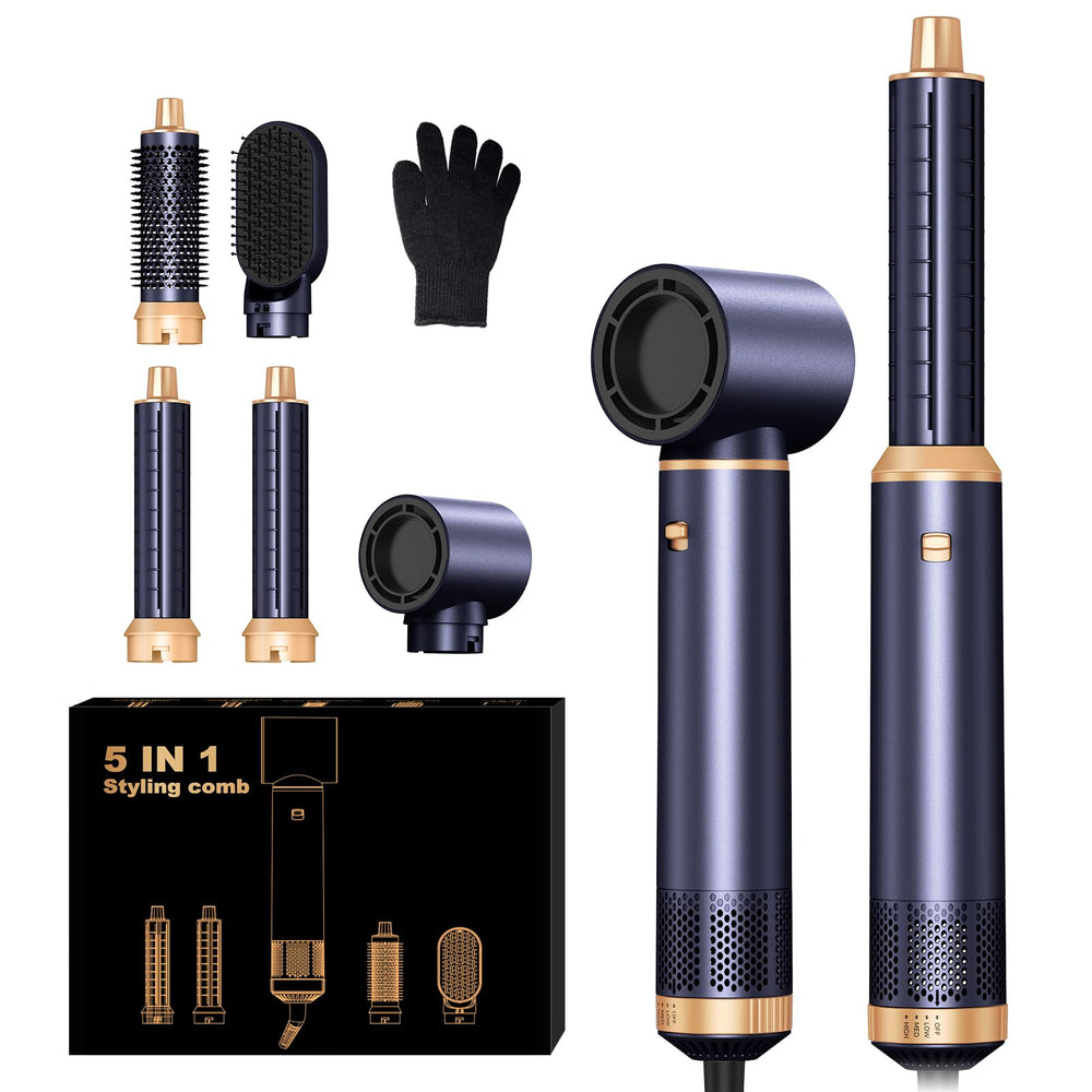 Trylater 5en1 secador-cepillo ergonómico para peinados rápidos y suaves.