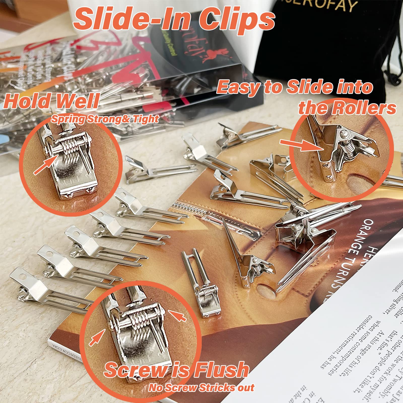 TSEROFAY clips doble punta, ideales para dar volumen en las raíces.