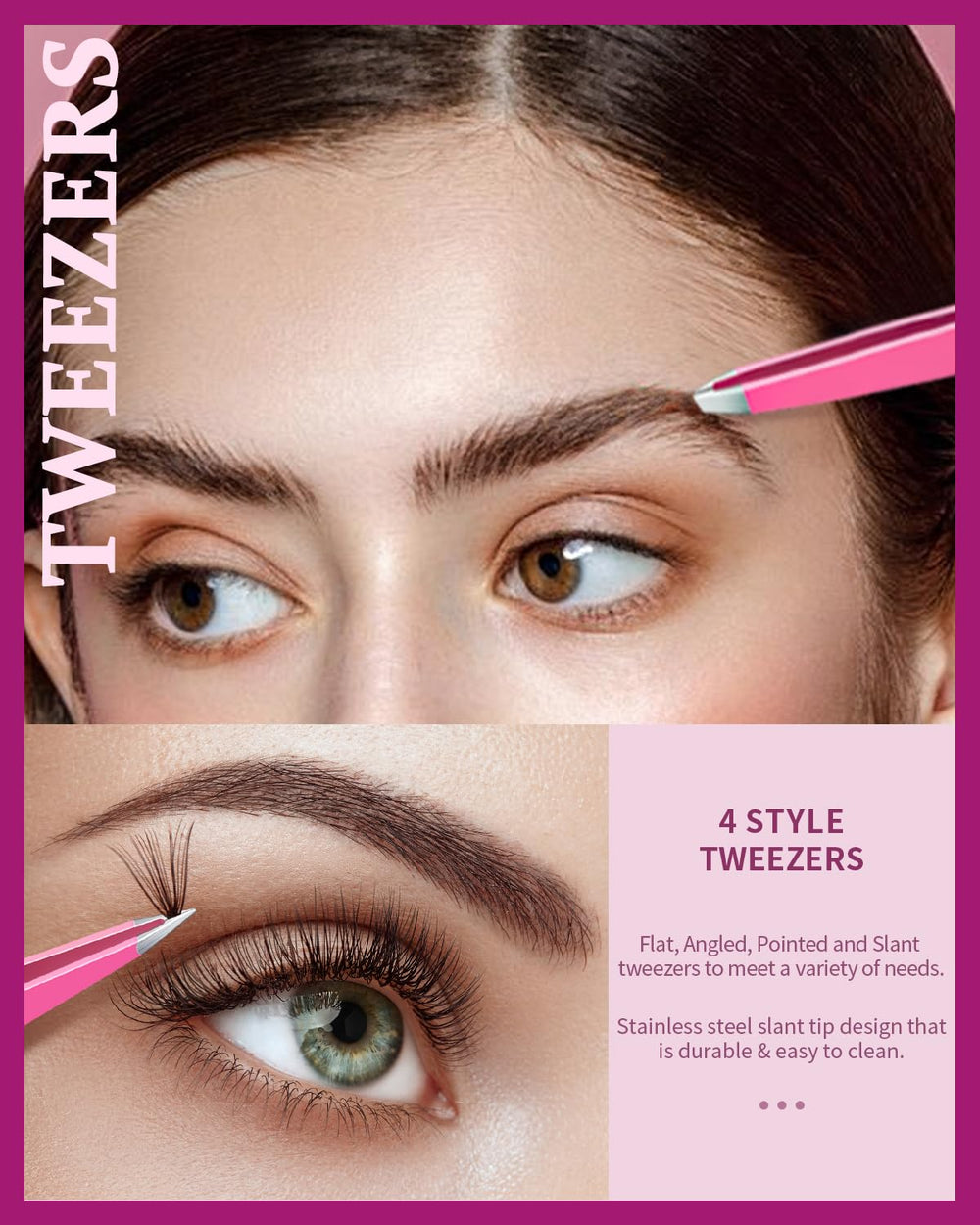 TsMADDTs cepillo cejas doble cara para peinado y limpieza.