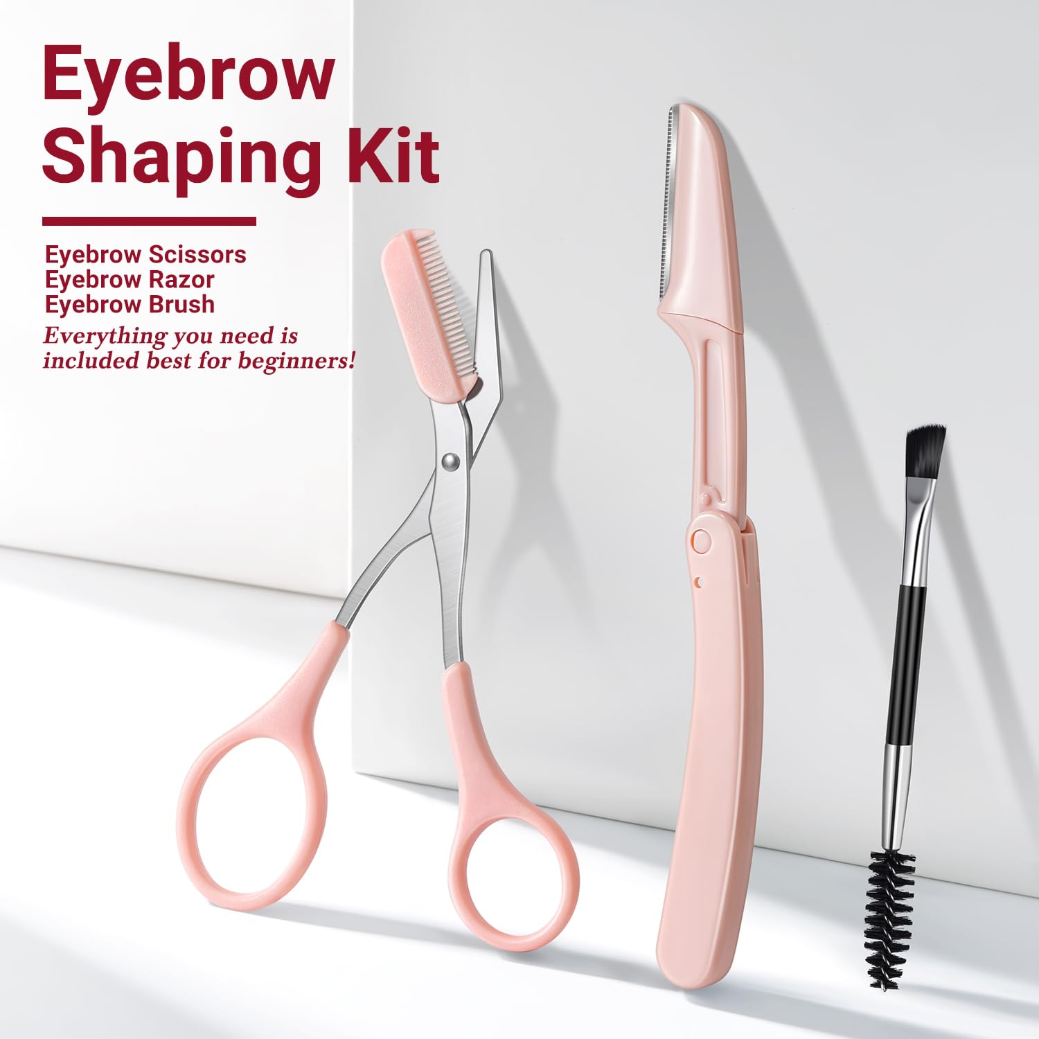 Cepillo doble TsMADDTs para peinar cejas y separar pestañas para acabado ordenado.