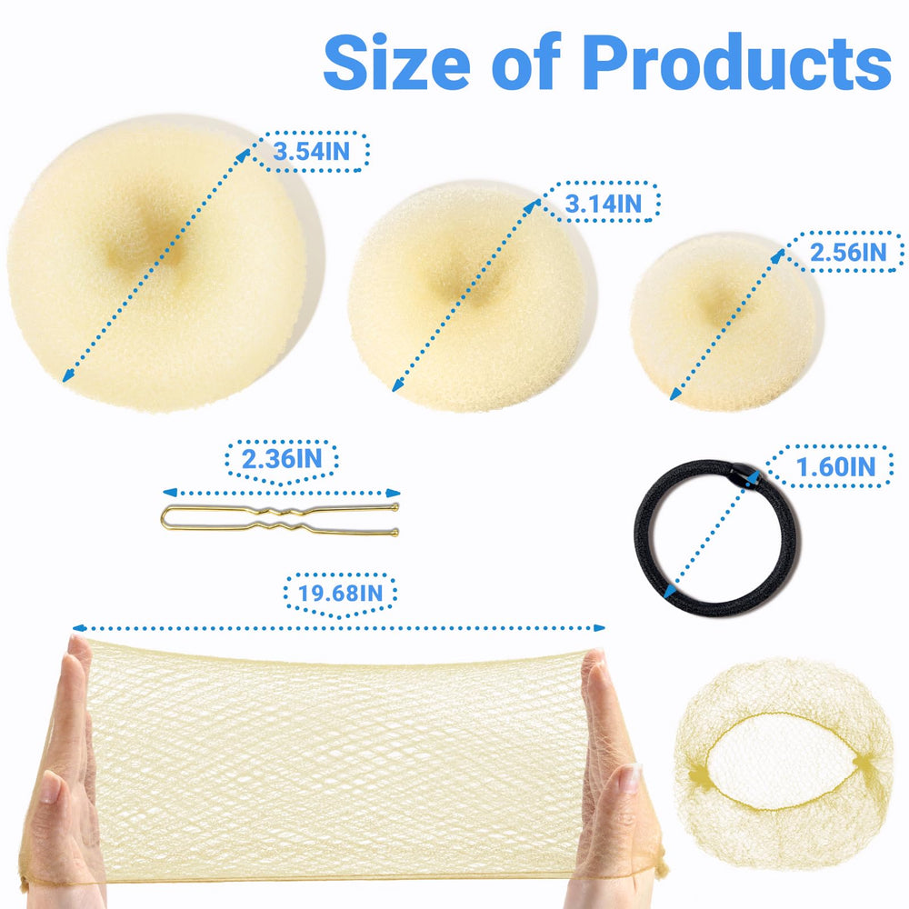 TsMADDTs donas medianas para moño con volumen en cabellos medios