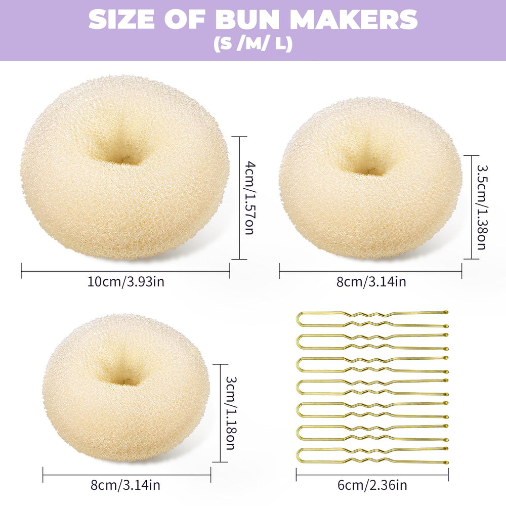 TsMADDTs donut mediano para moño, estilo versátil diario