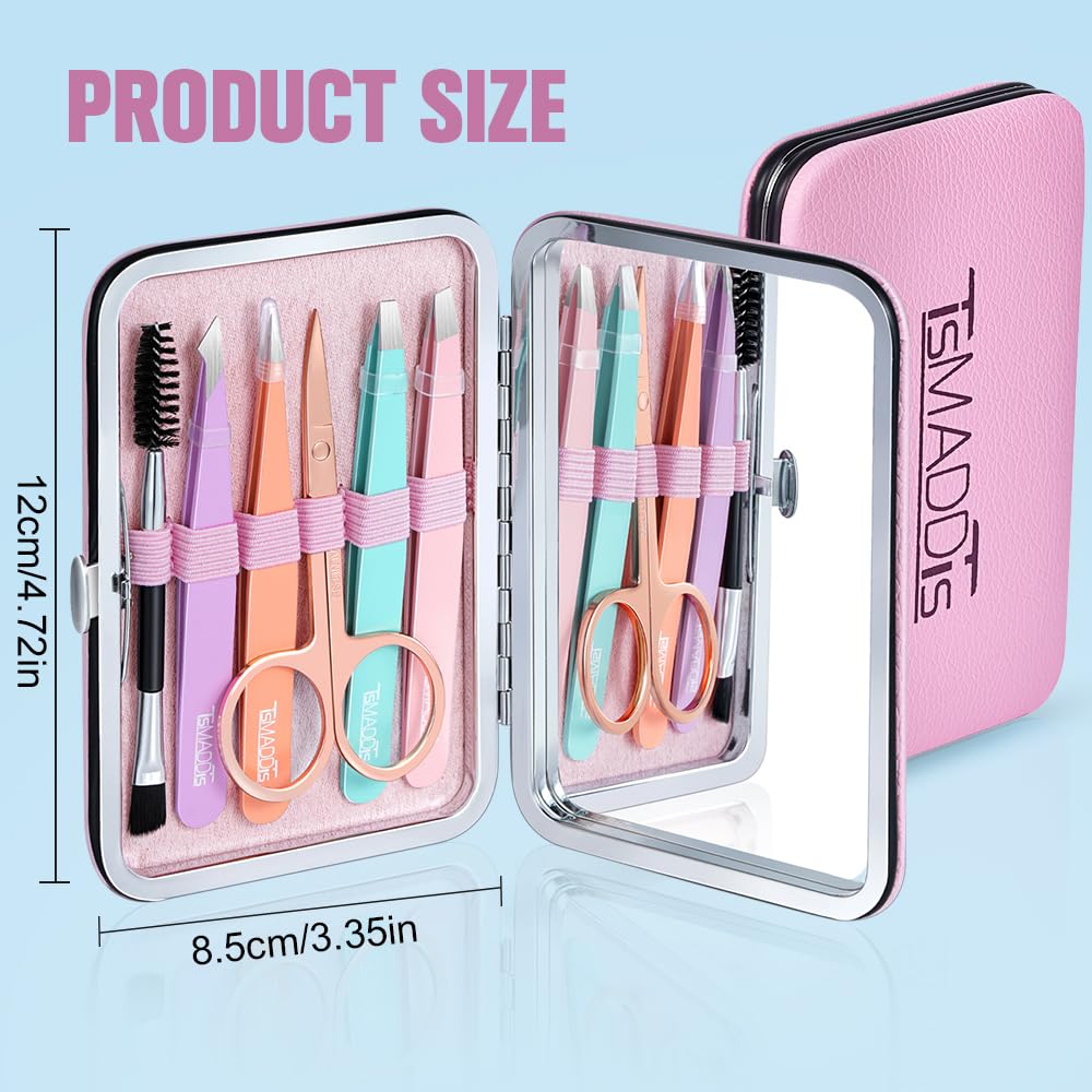 TsMADDTs estuche viaje para llevar pinzas de cejas contigo