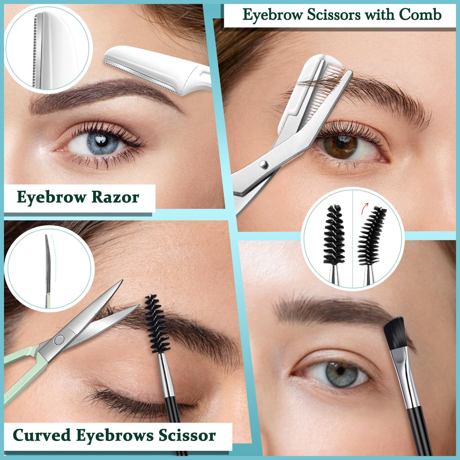 TsMADDTs estuche viaje compacto para kit cejas