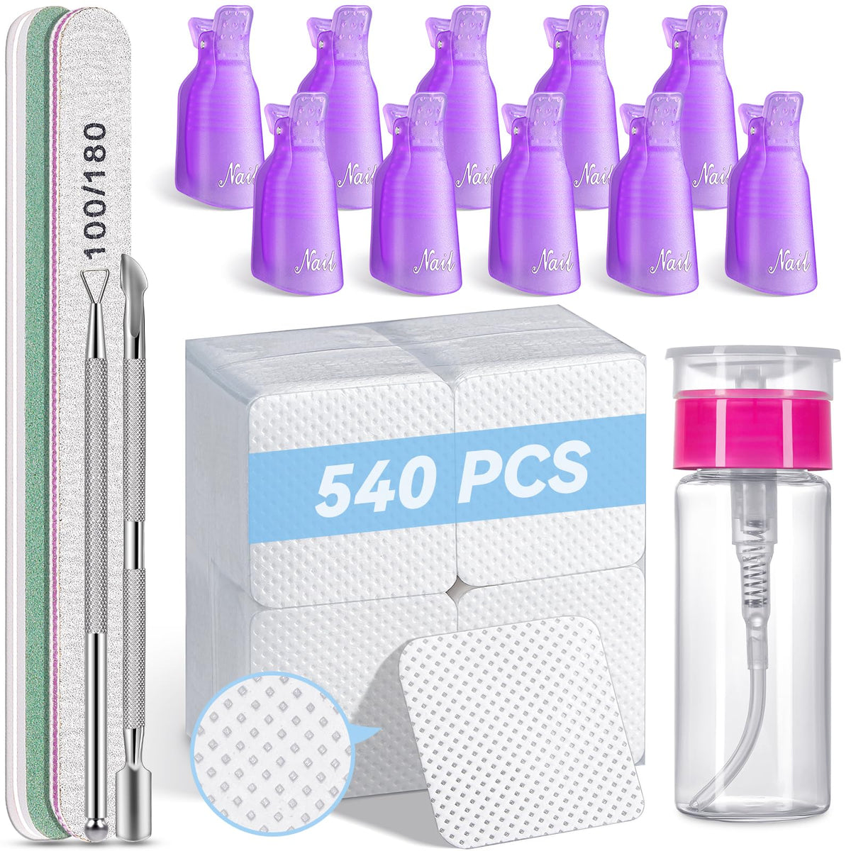 TsMADDTs kit quitageles con toallitas sin pelusa para uso en casa.