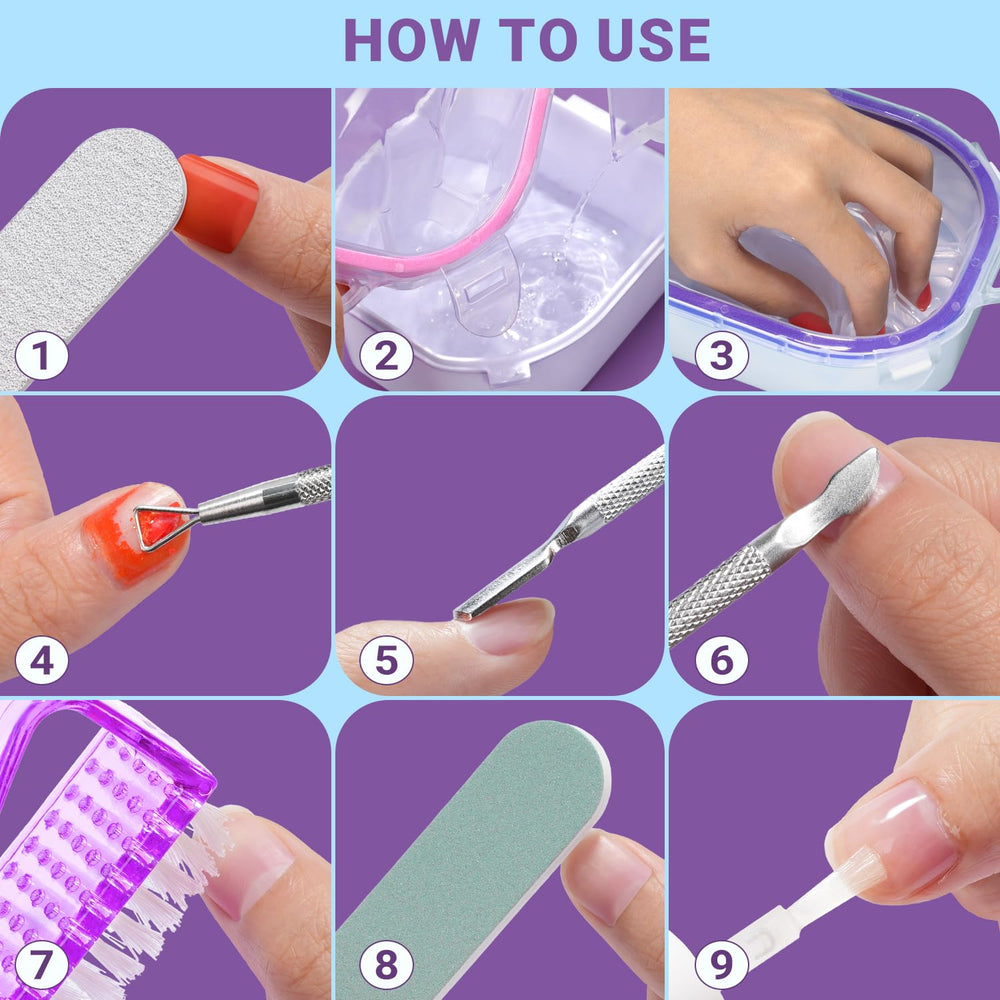 TsMADDTs kit remoción dip para remover esmalte con comodidad