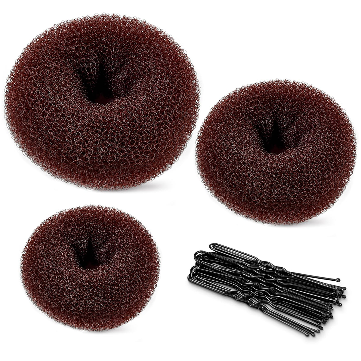 TsMADDTs conjunto de tres moldes rosquilla para moño, soluciones rápidas.