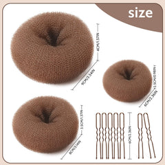 TsMADDTs moño dona tamaño pequeño, ideal para cabello fino o infantil.