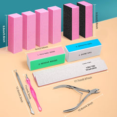 TsMADDTs conjunto de uñas: lima grano 100-180 para bordes suaves.