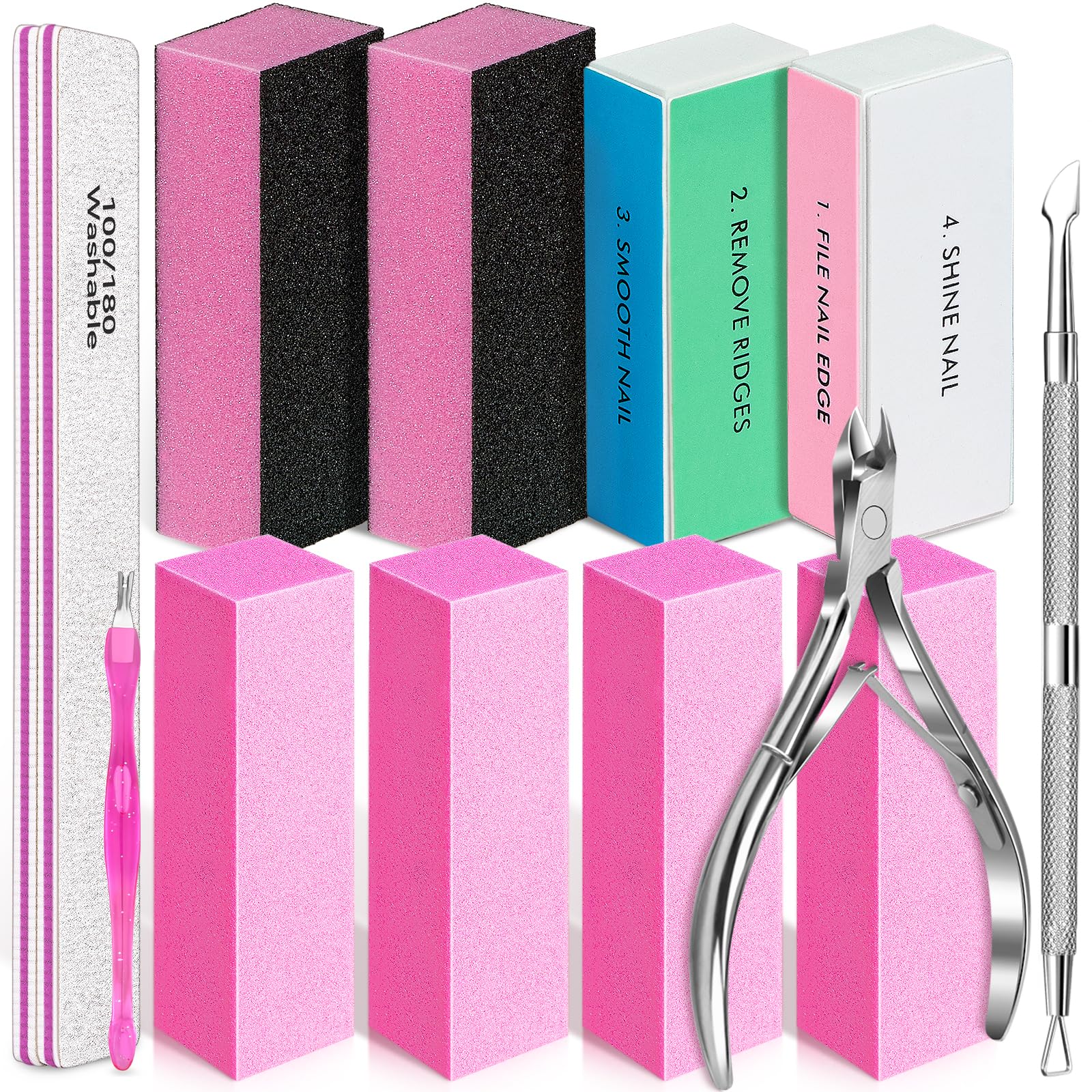 TsMADDTs conjunto de uñas: lima grano 60-80 para uñas precisas.