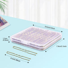 TsMADDTs pasadores en U dorados con puntas protectoras para cuidar el cabello.