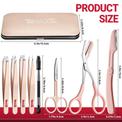 Pinzas de precisión TsMADDTs para cejas, eliminación de vellos con menor molestia.