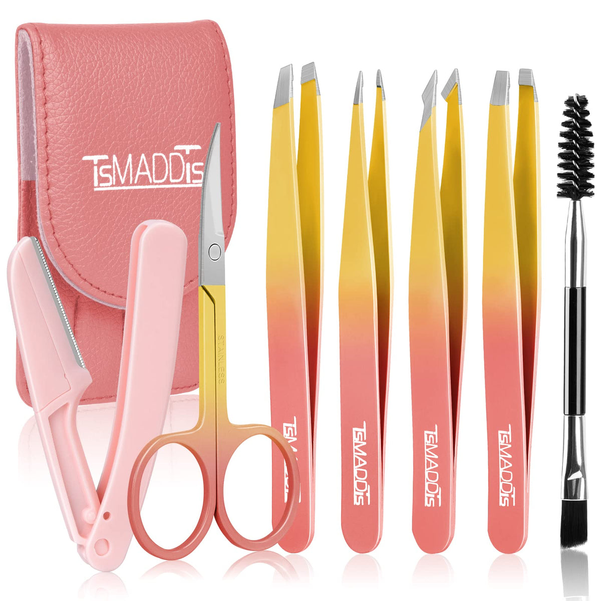TsMADDTs pinzas cejas puntas apuntadas para extracción precisa