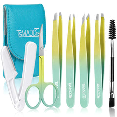 TsMADDTs pinzas cejas puntas rectas, precisión para delinear cejas con control