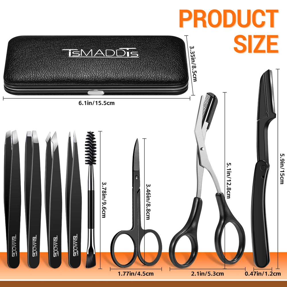 TsMADDTs pinzas de puntas precisas para pelo corto en cejas