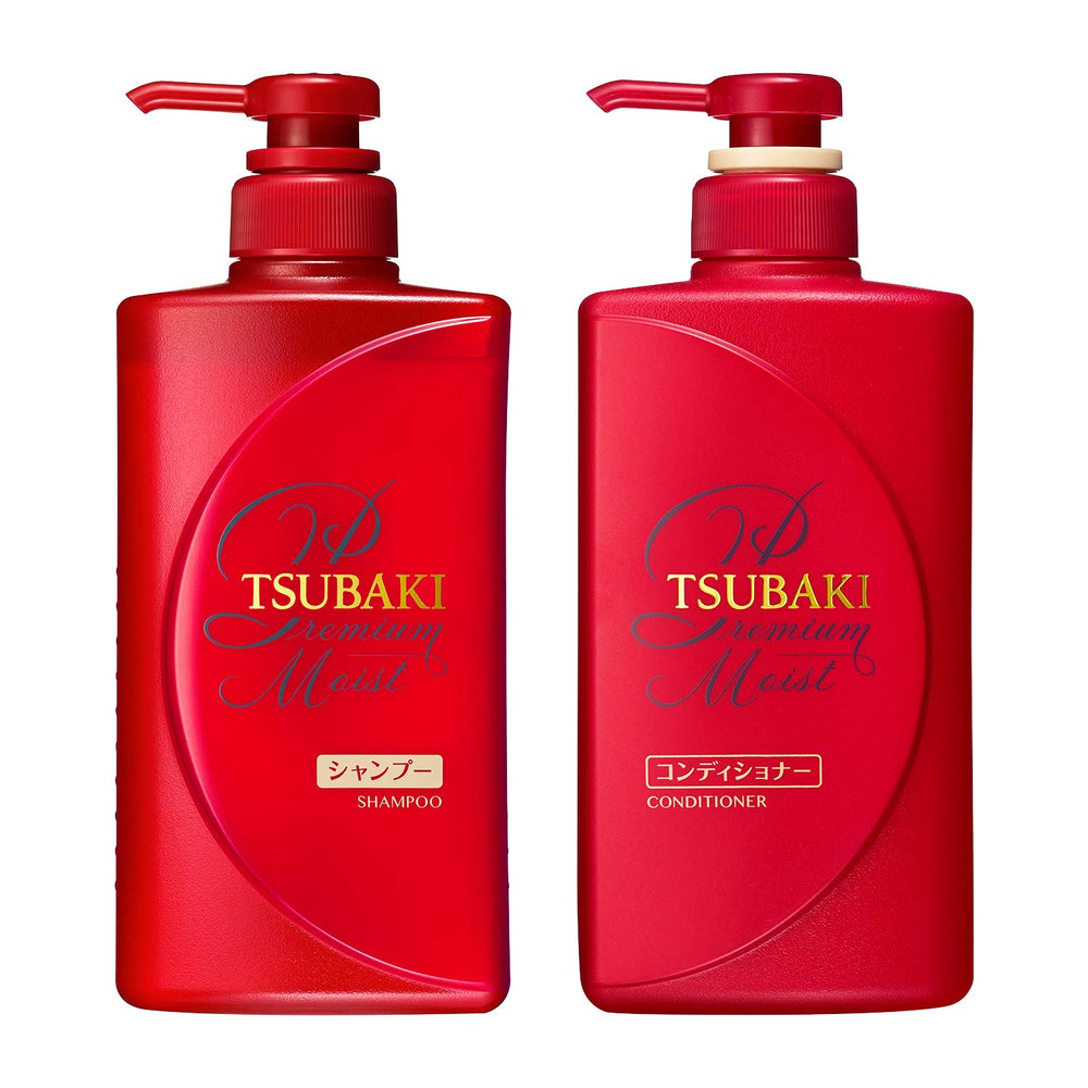 Tsubaki Moist champú nuevo envase 2025 cuida cabello seco.