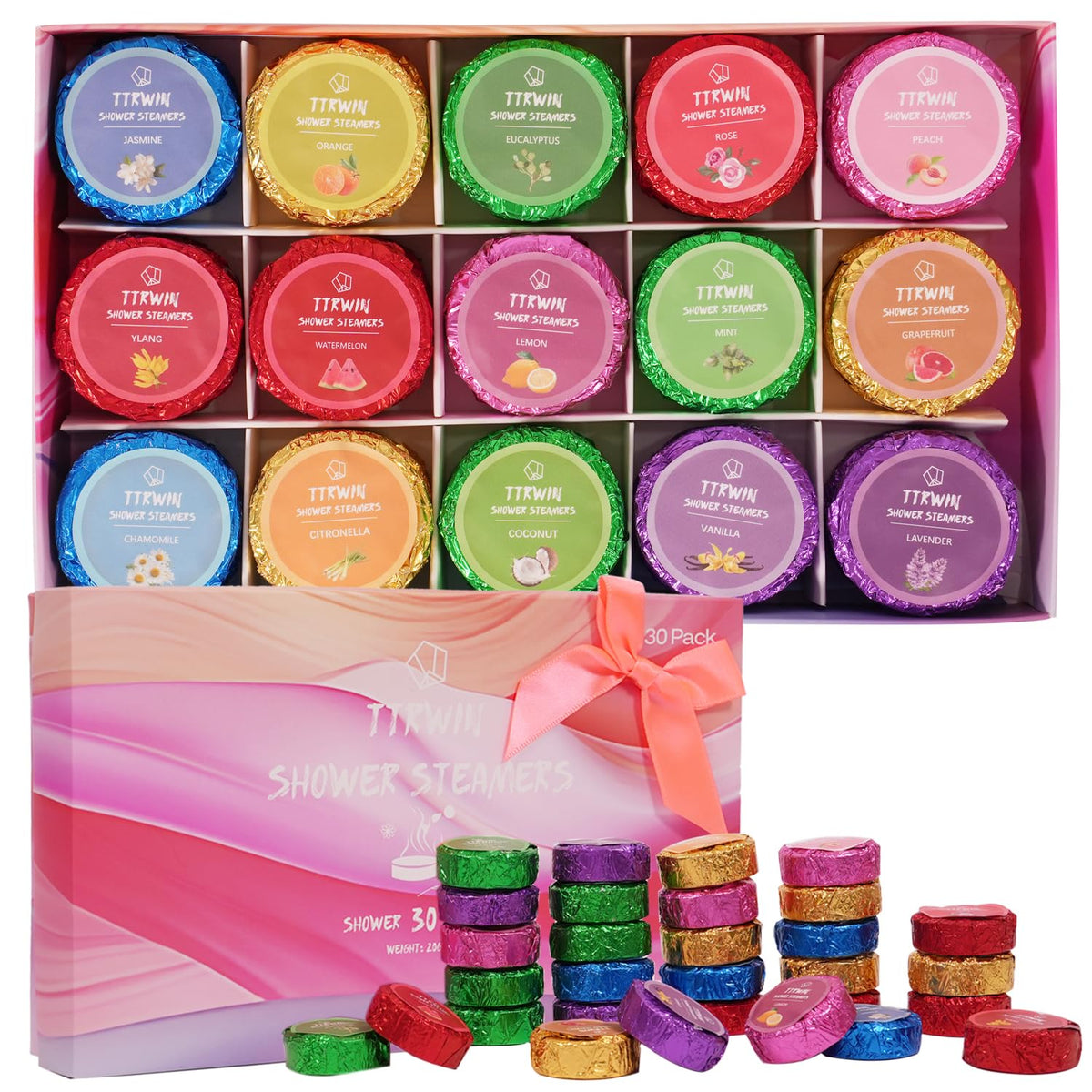 TTRWIN bombas de ducha aromaterapia para variedad-fragancias y bienestar en casa