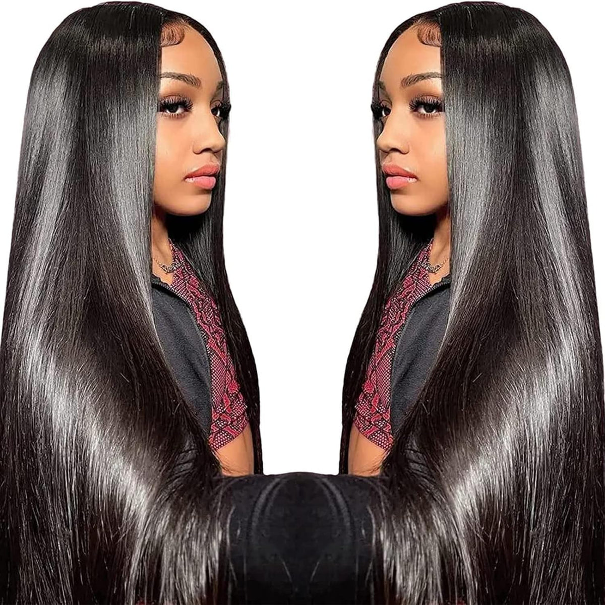 Peluca frontal TTSMINS 13x6 con encaje transparente para aspecto natural