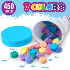 Tub Works Bath Color Fizzies: siete colores para aprender mezclas de colores