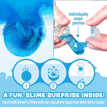 Tub Works open bomb reveals slime soap for squishy fun