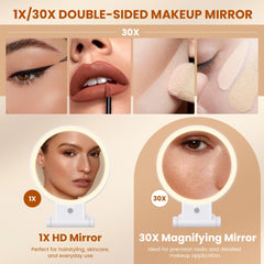 Tubbede Espejo Maquillaje Iluminado 30x detalle preciso para cejas y piel
