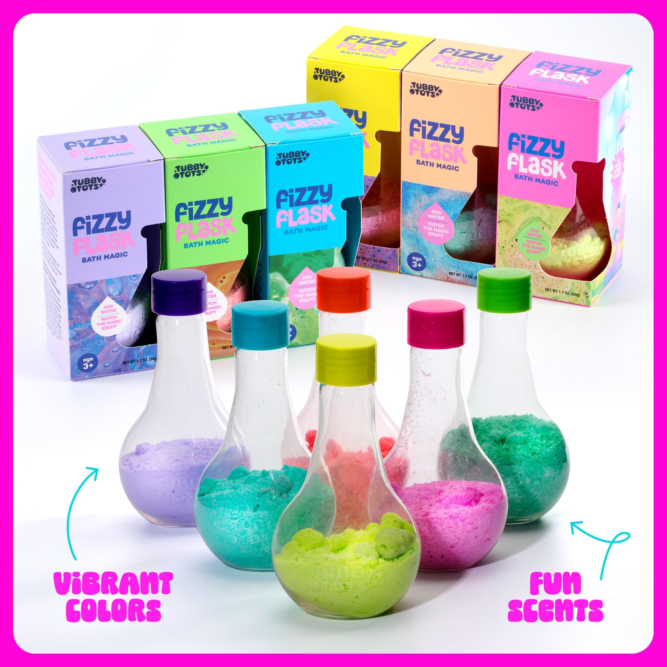 Tubby Tots bombas de baño color verde con burbujas y fragancias suaves