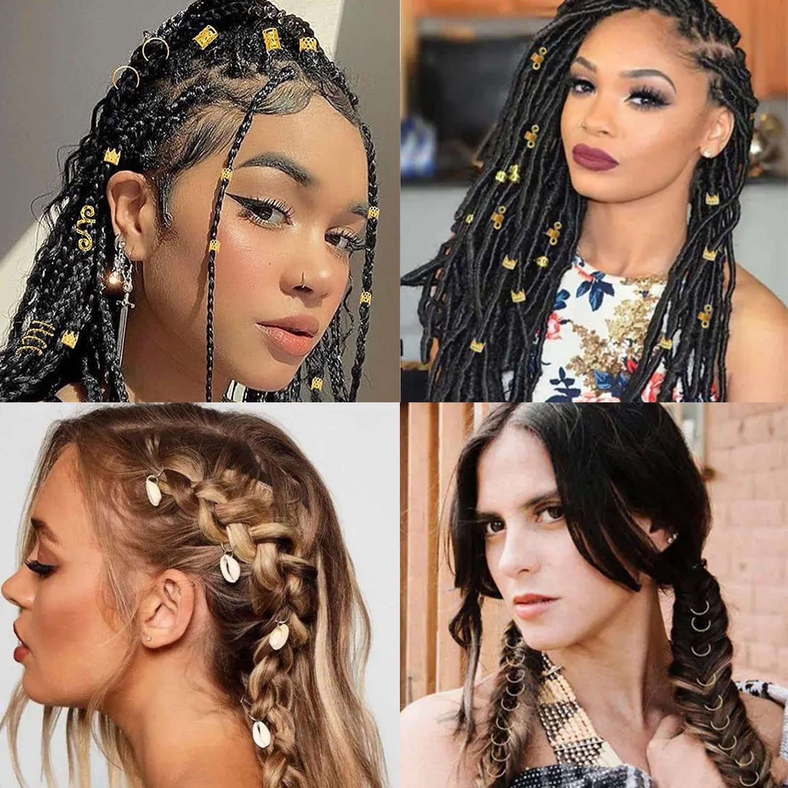 Tuefuzy joyas para trenzas metal: opción versátil para estilo de fiesta.