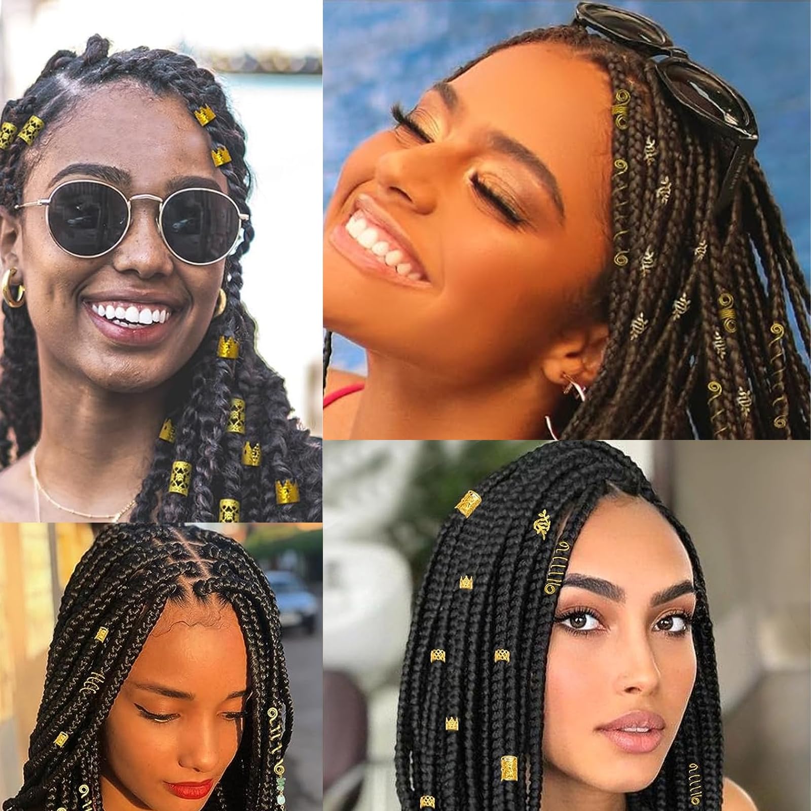 Tuefuzy joyería para trenzas multifuncional, añade encanto y estilo