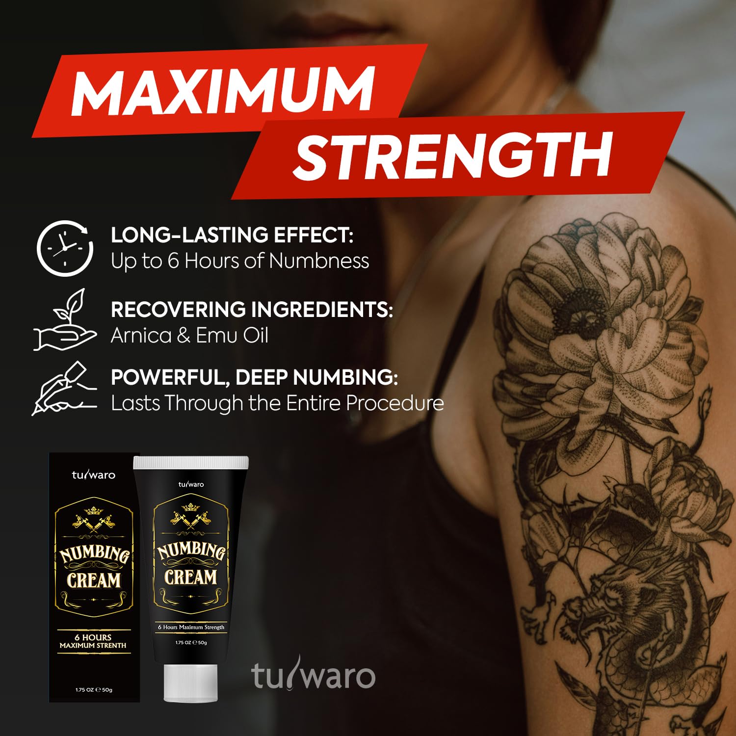 Crema adormecedora tuiwaro 50 ml práctico para llevar.