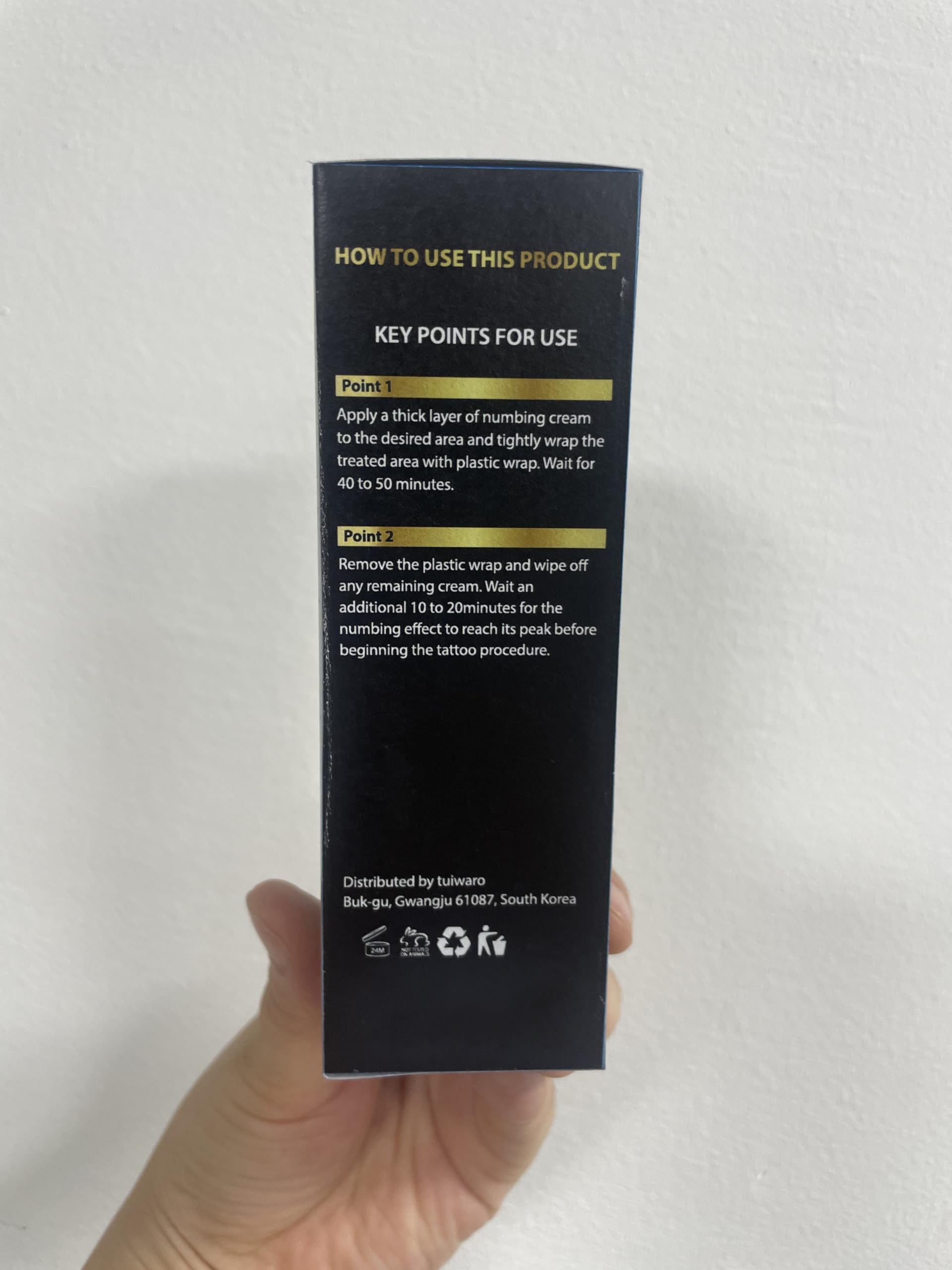 Apta para todo tipo de piel con tuiwaro crema adormecedora.