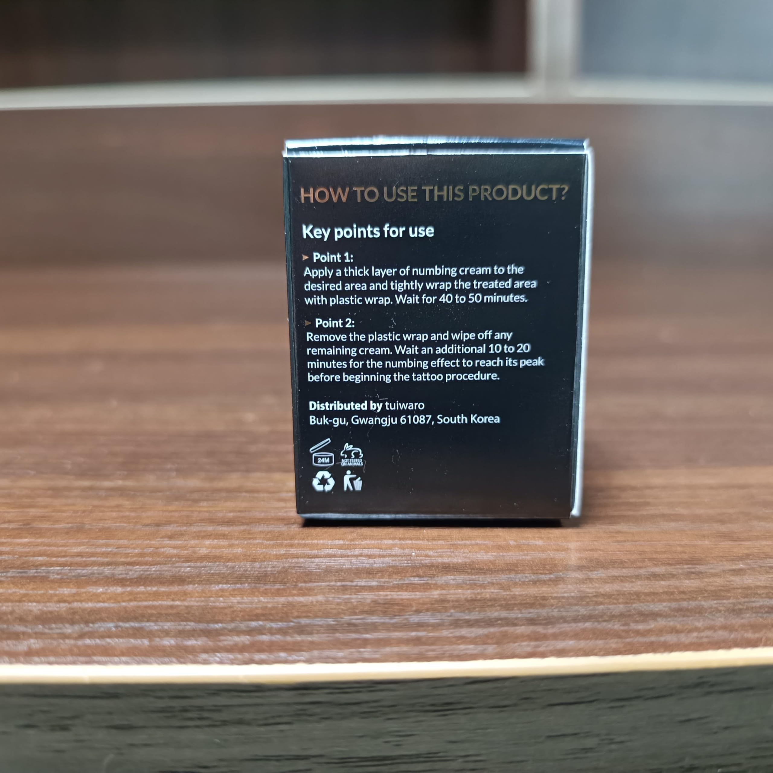 Tuiwaro crema entumecedora, envase de 50 ml para cuidado diario
