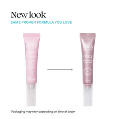 Textura cremosa del bálsamo Rose Glow, labios suaves y nutridos.