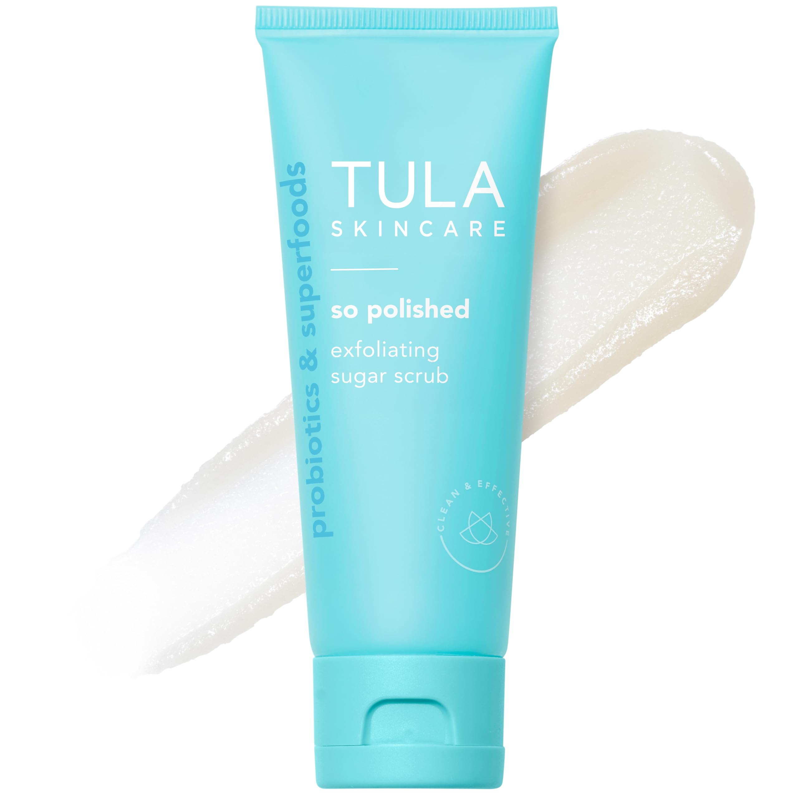 TULA So Polished exfoliante de azúcar en frasco, piel más suave y luminosa.