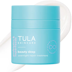Flacon-nuit TULA pour une routine de soin nocturne.