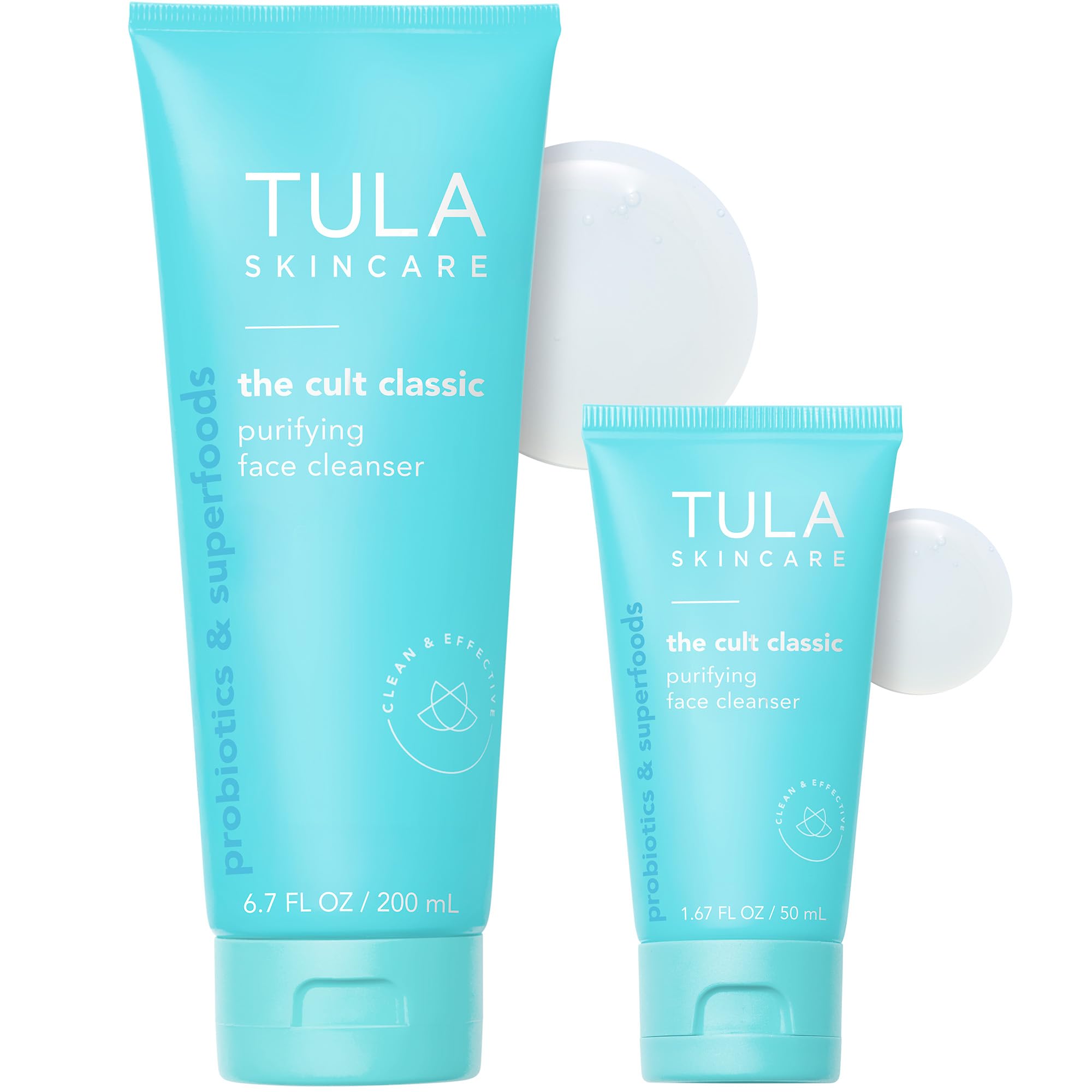 TULA limpiador facial purificante en espuma: limpieza de poros y sensación fresca.