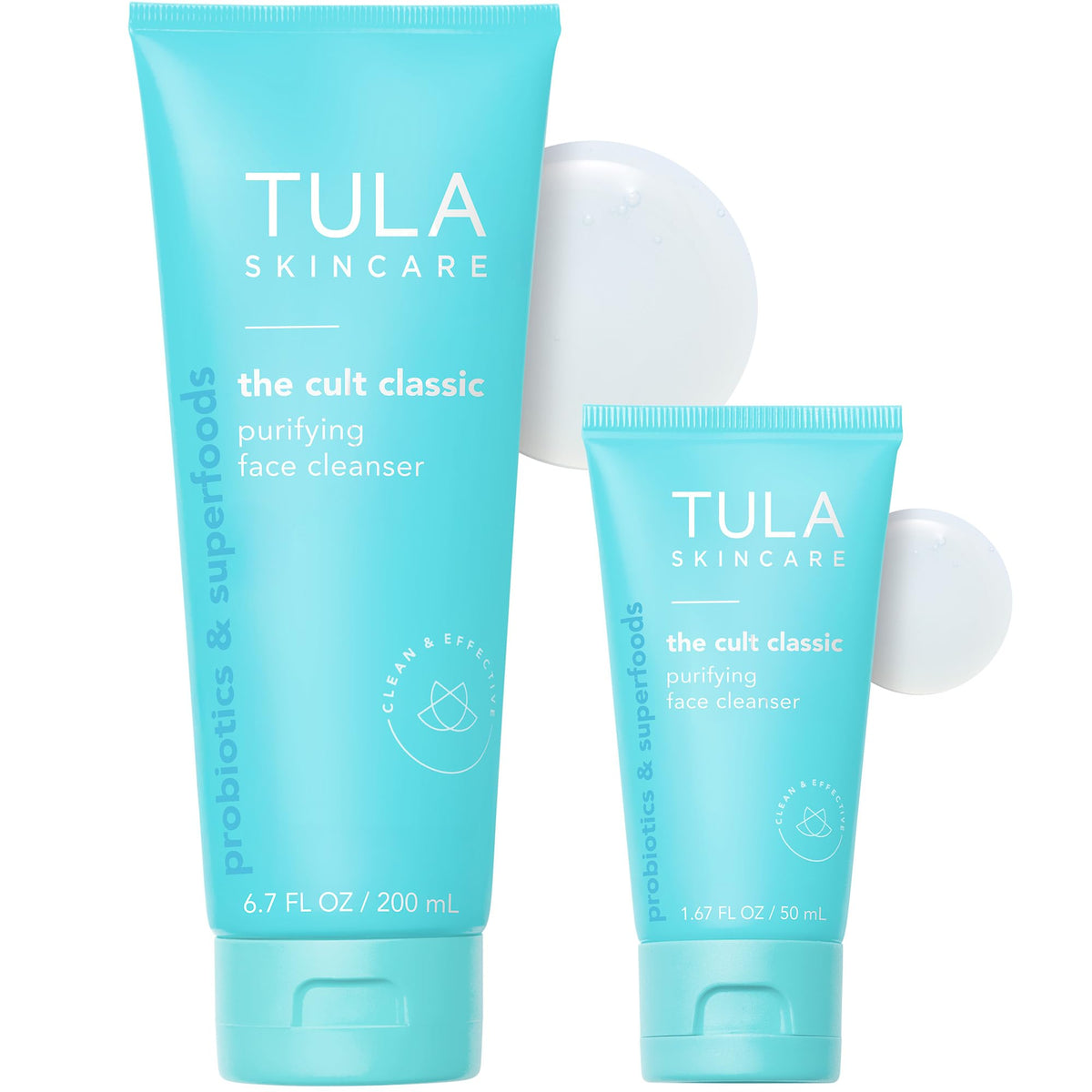 TULA limpiador facial purificante en espuma: limpieza de poros y sensación fresca.