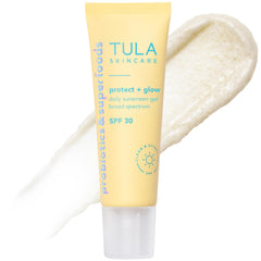 TULA Protect Glow gel botella: protector solar diario ligero y no graso.