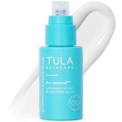 TULA renovación avanzada con retinal y péptidos, botella para uso nocturno