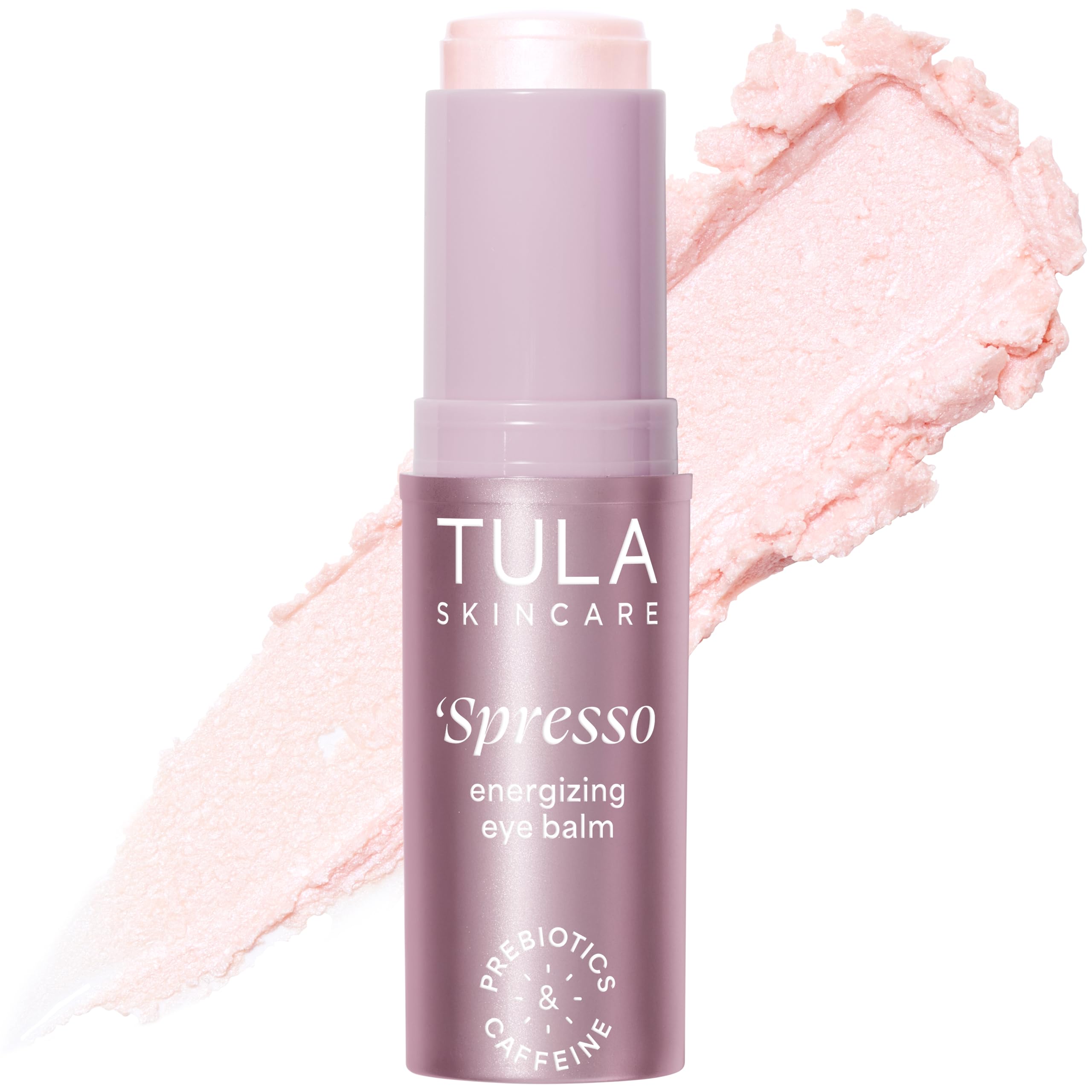 TULA Spresso Energizante Ojos: bálsamo rosado para despertar la mirada e hidratar.